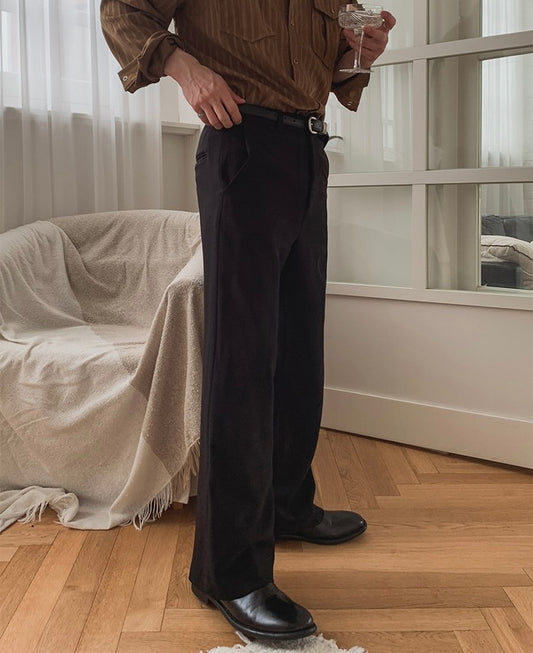 Dress No-Collar Jacket & Semi-Flare Slacks Setup