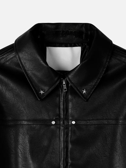 Star Stud Leather Jacket