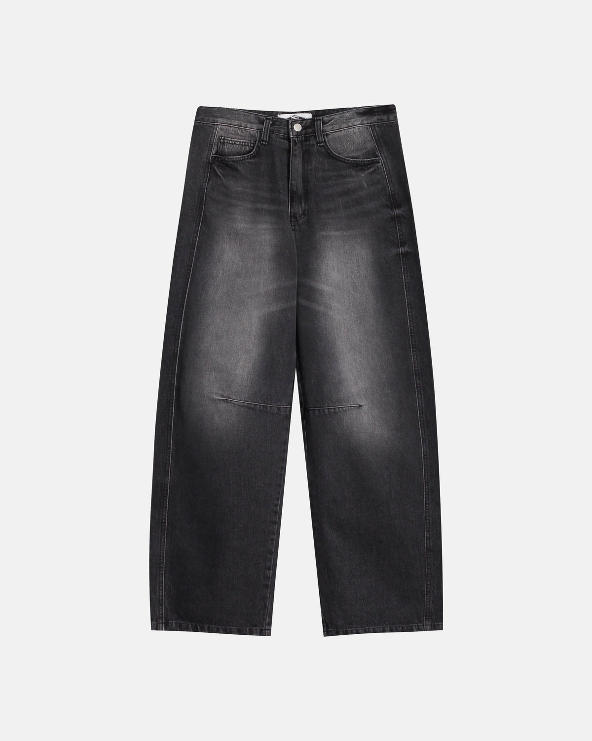 Faded Black Wide Denim Pants – WooStore