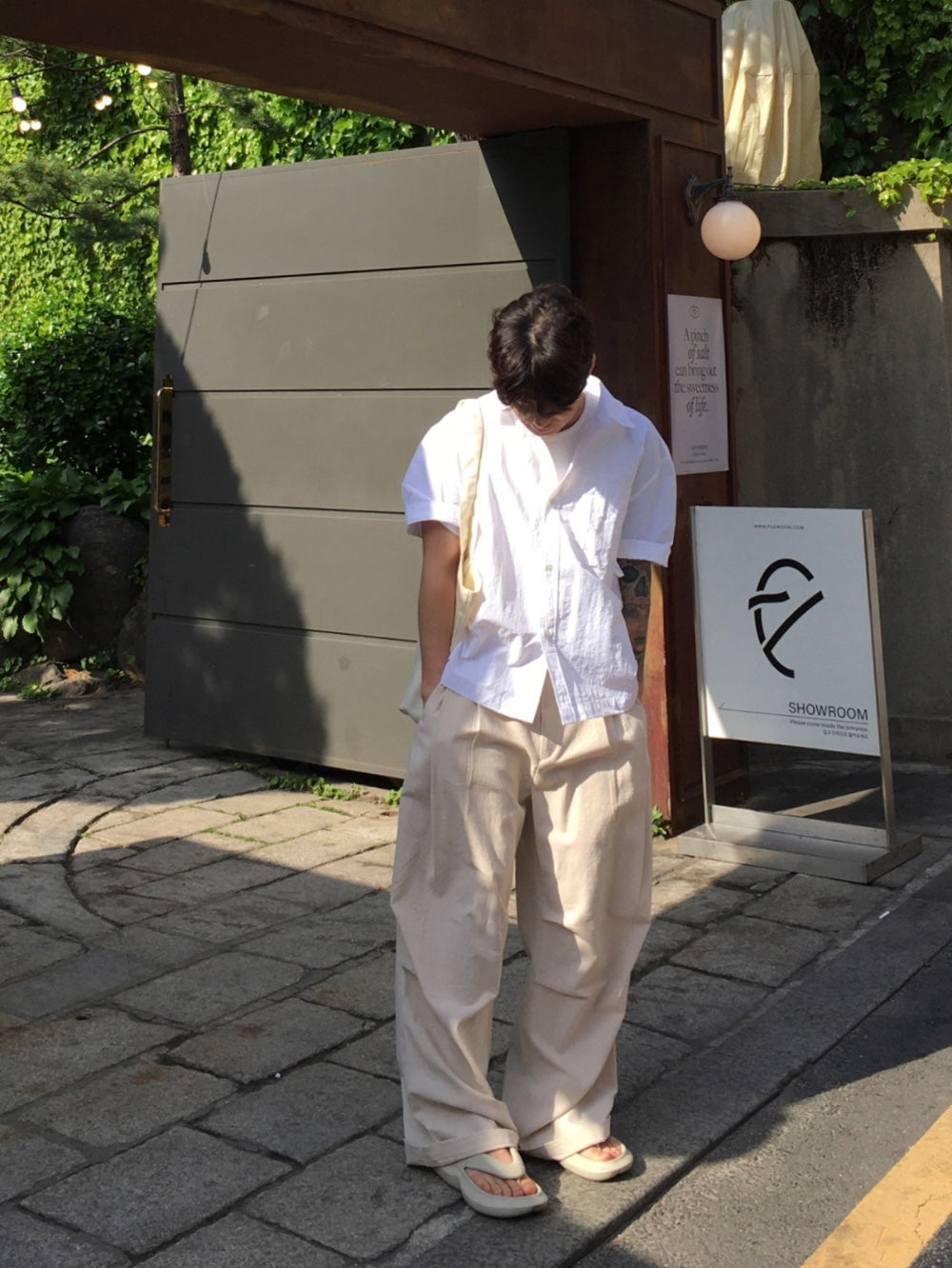 Parra Linen Tuck Pants