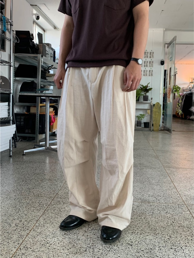 Parra Linen Tuck Pants