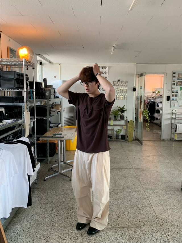 Parra Linen Tuck Pants