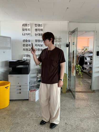 Parra Linen Tuck Pants