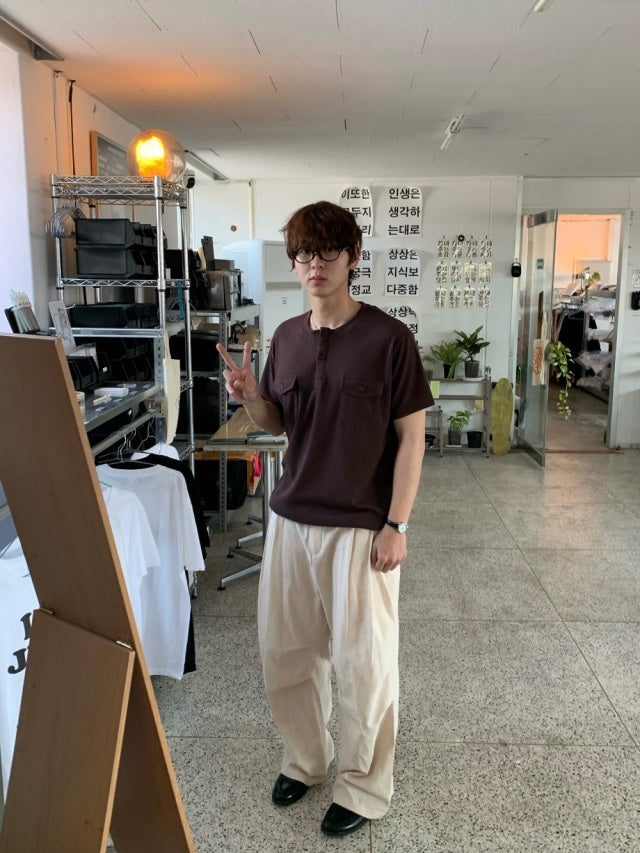 Parra Linen Tuck Pants