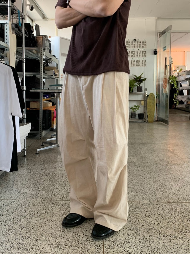 Parra Linen Tuck Pants