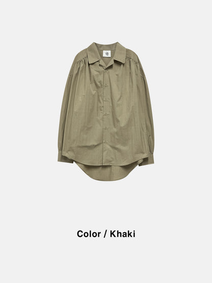 Lightweight Cotton Gathered Shirt