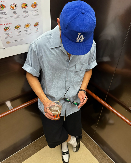 半袖テクスチャーシャツ