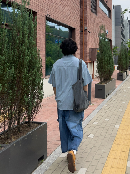 半袖テクスチャーシャツ