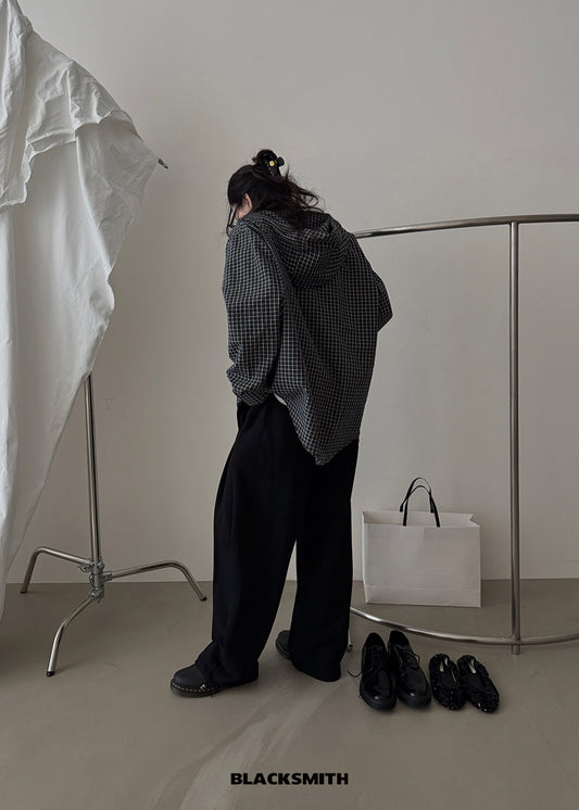Center Pleats Jersey Pants