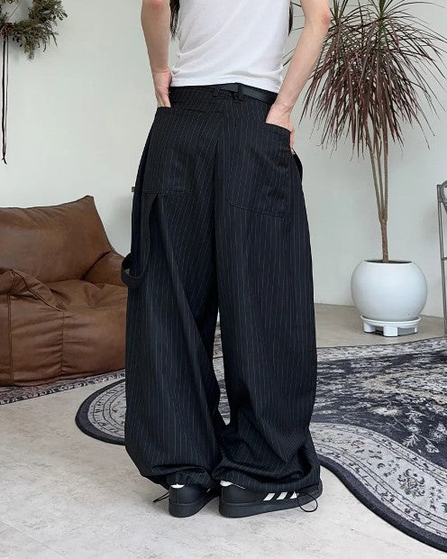 Wide Striped Trousers