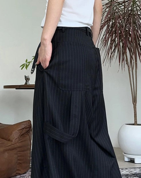 Wide Striped Trousers