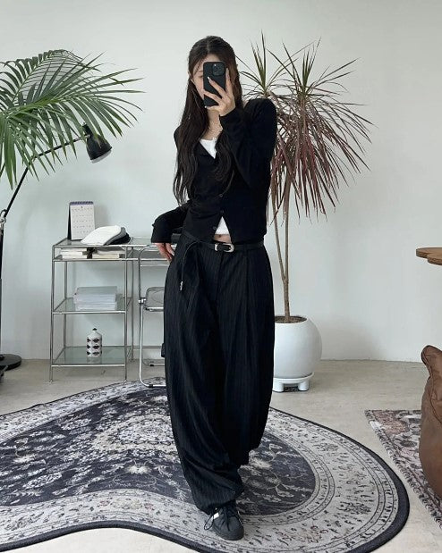 Wide Striped Trousers