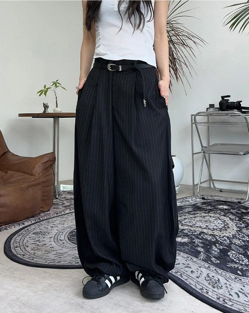 Wide Striped Trousers