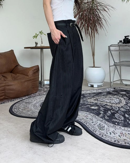 Wide Striped Trousers