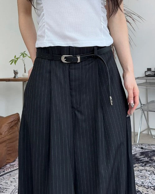 Wide Striped Trousers