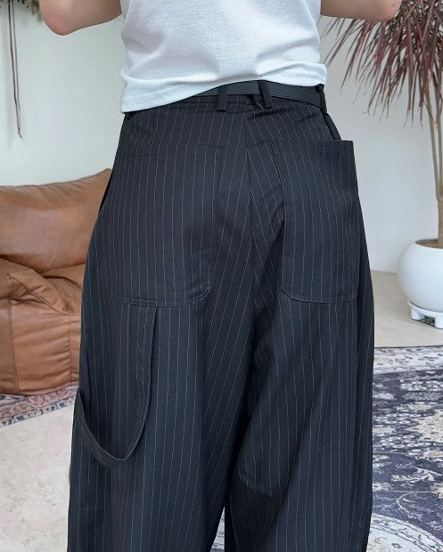 Wide Striped Trousers