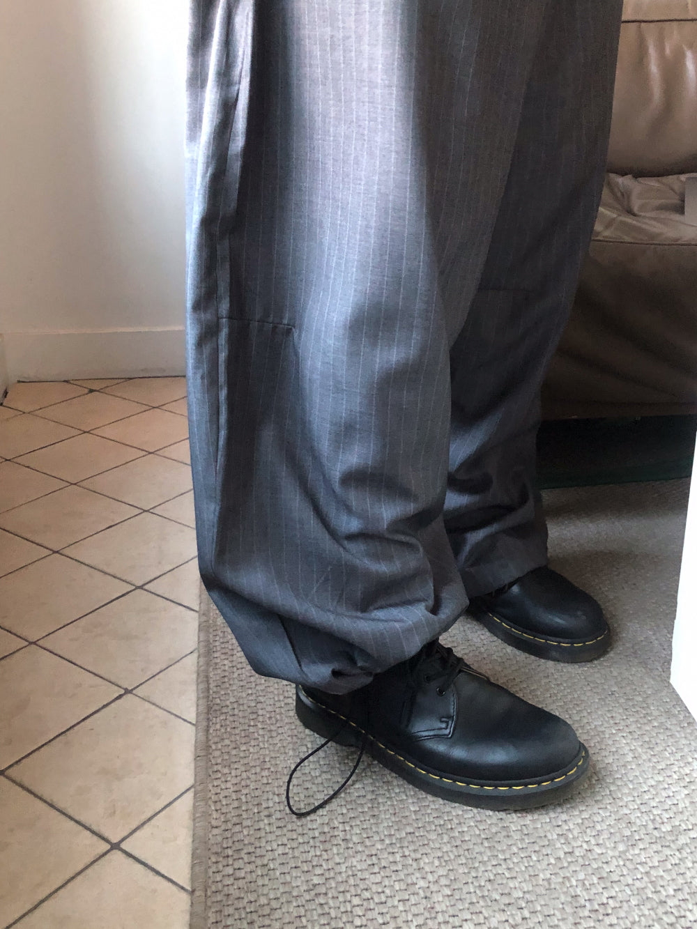 Wide Striped Trousers