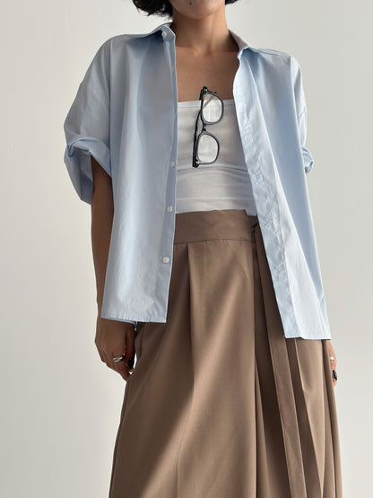 Cropped Cotton Shirt