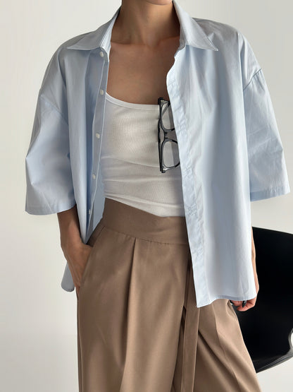 Cropped Cotton Shirt