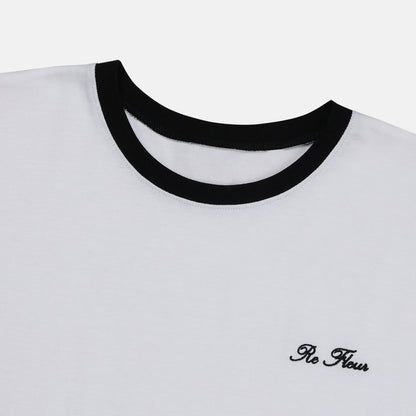 Contrast Trim Cotton T-Shirt