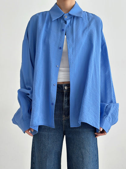 Cropped Lustrous Relax Shirt