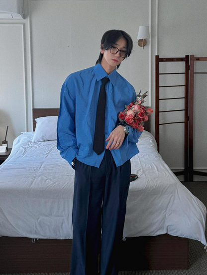 Cropped Lustrous Relax Shirt