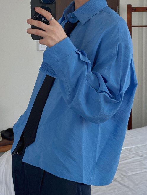 Cropped Lustrous Relax Shirt