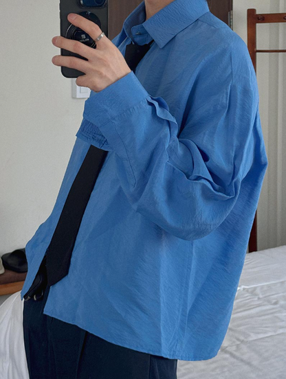Cropped Lustrous Relax Shirt