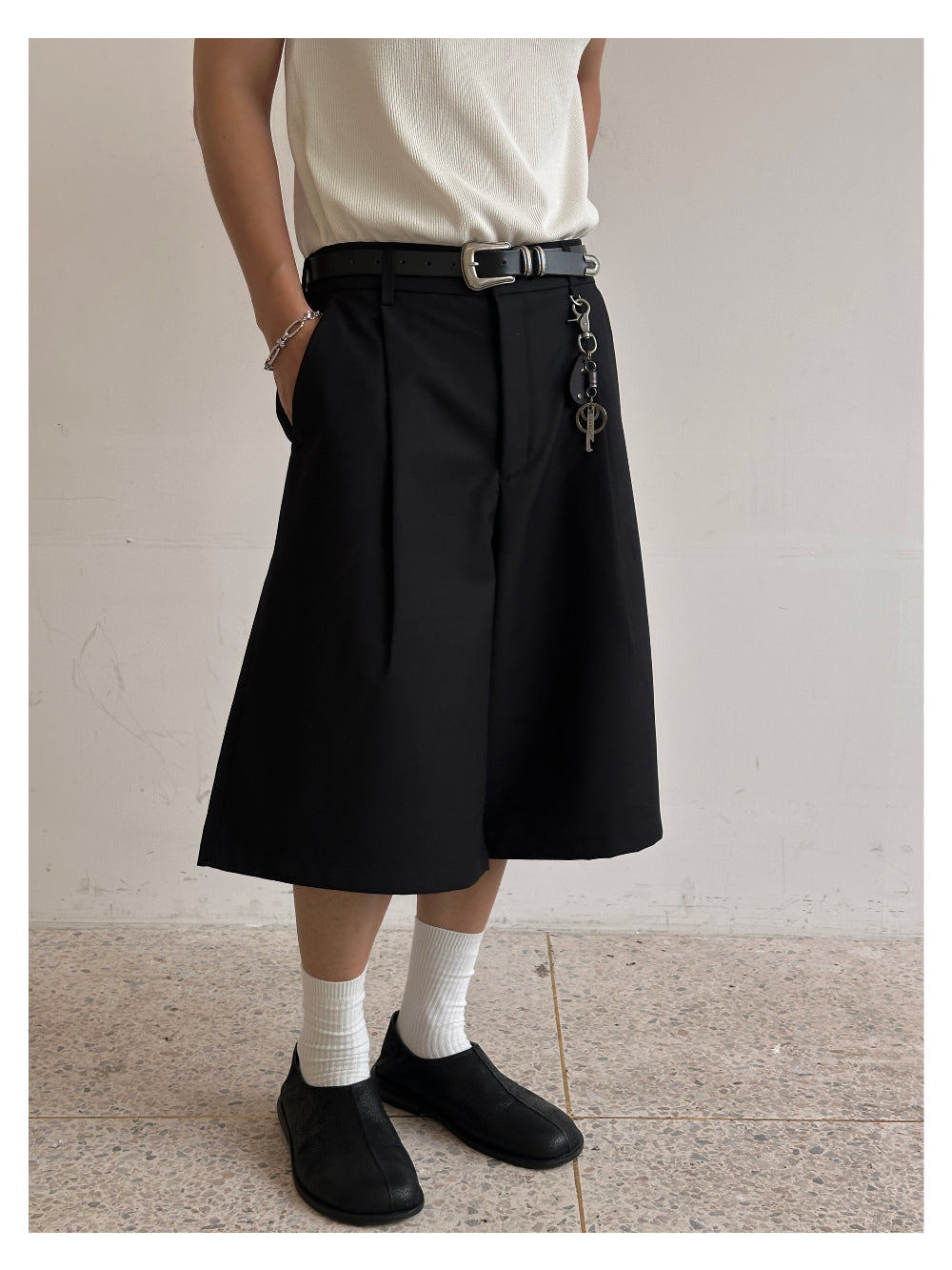 Tuck Bermuda Shorts