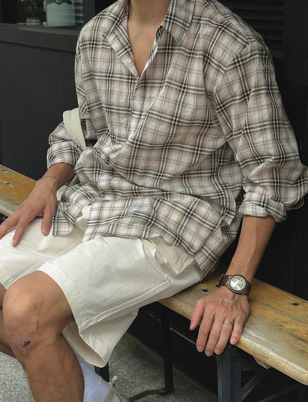 Plaid Pattern Long Sleeve Shirt