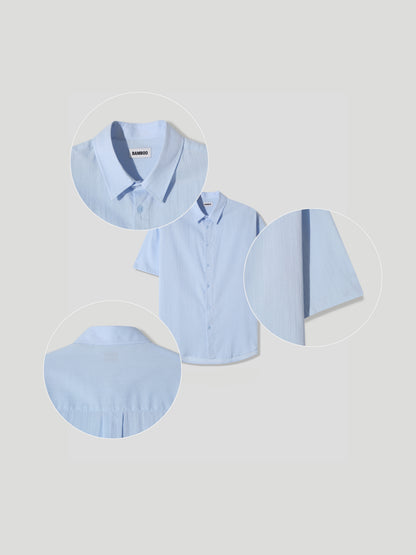 Striped over half sleeve shirt