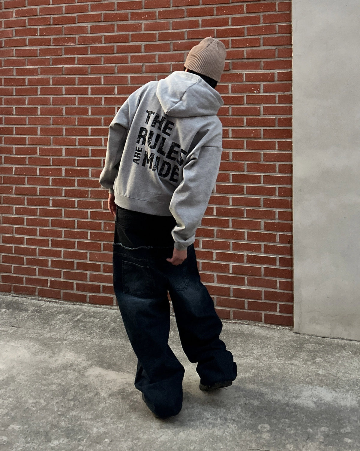 Two-Layered Wide Denim Pants