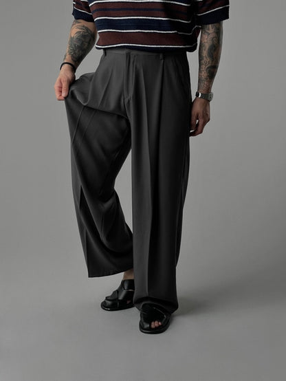 Wide Tuck Slacks