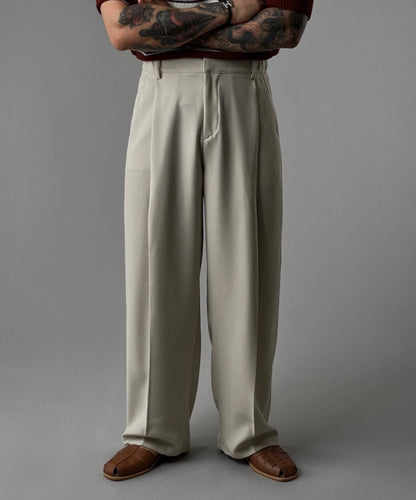 Wide Tuck Slacks