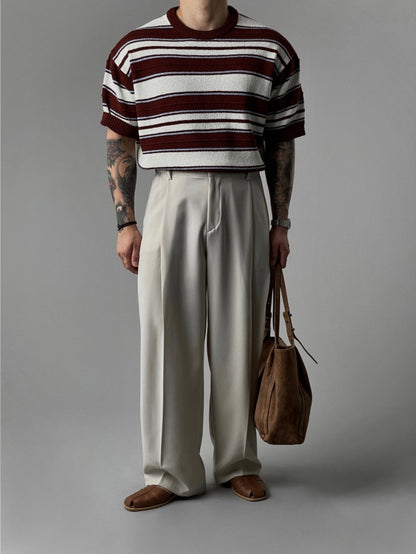 Wide Tuck Slacks