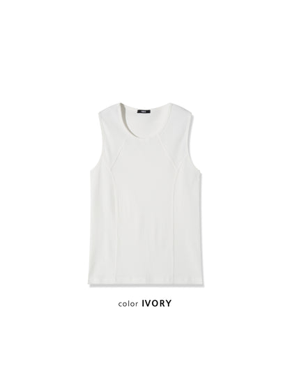 Seam Detail Ribbed Tank Top