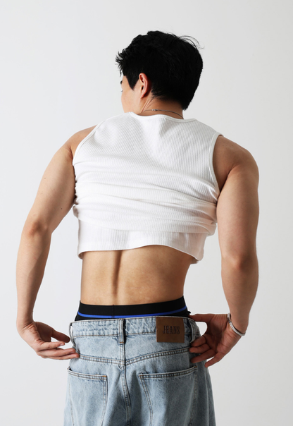 Seam Detail Ribbed Tank Top