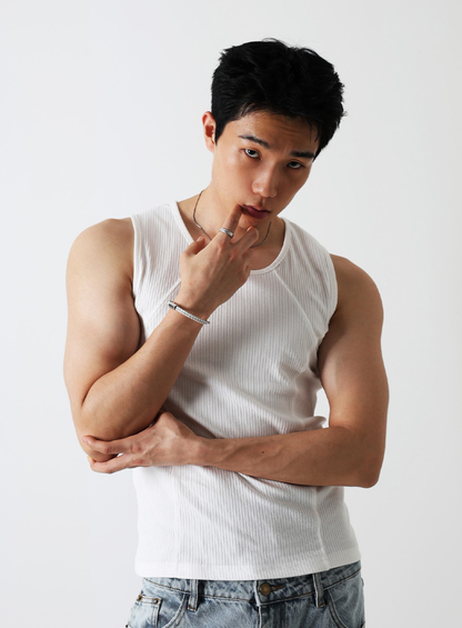 Seam Detail Ribbed Tank Top
