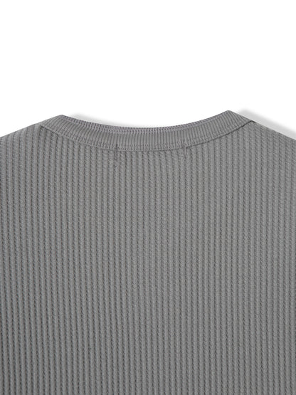 Waffle Henley Neck