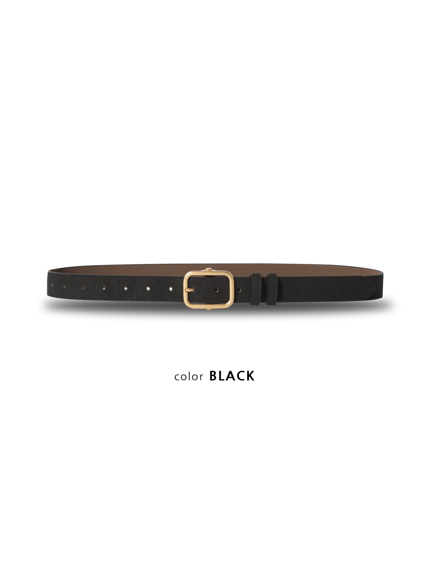 Gold Buckle Leather Belt