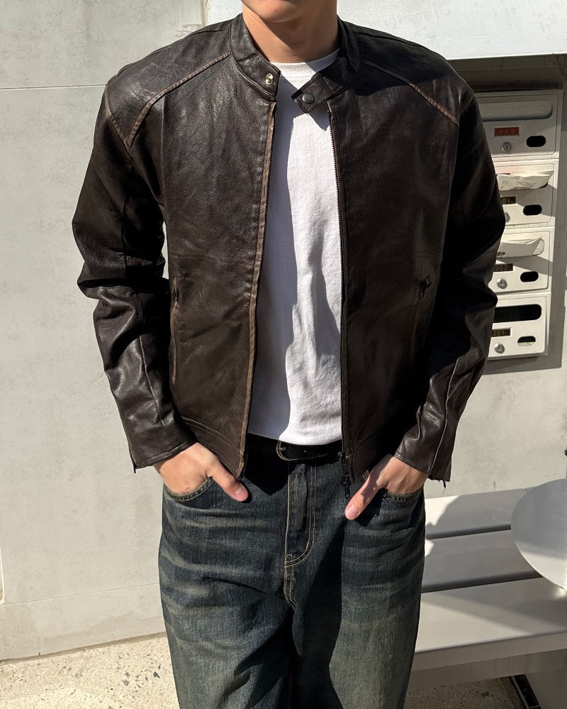 Vintage Racer Leather Jacket