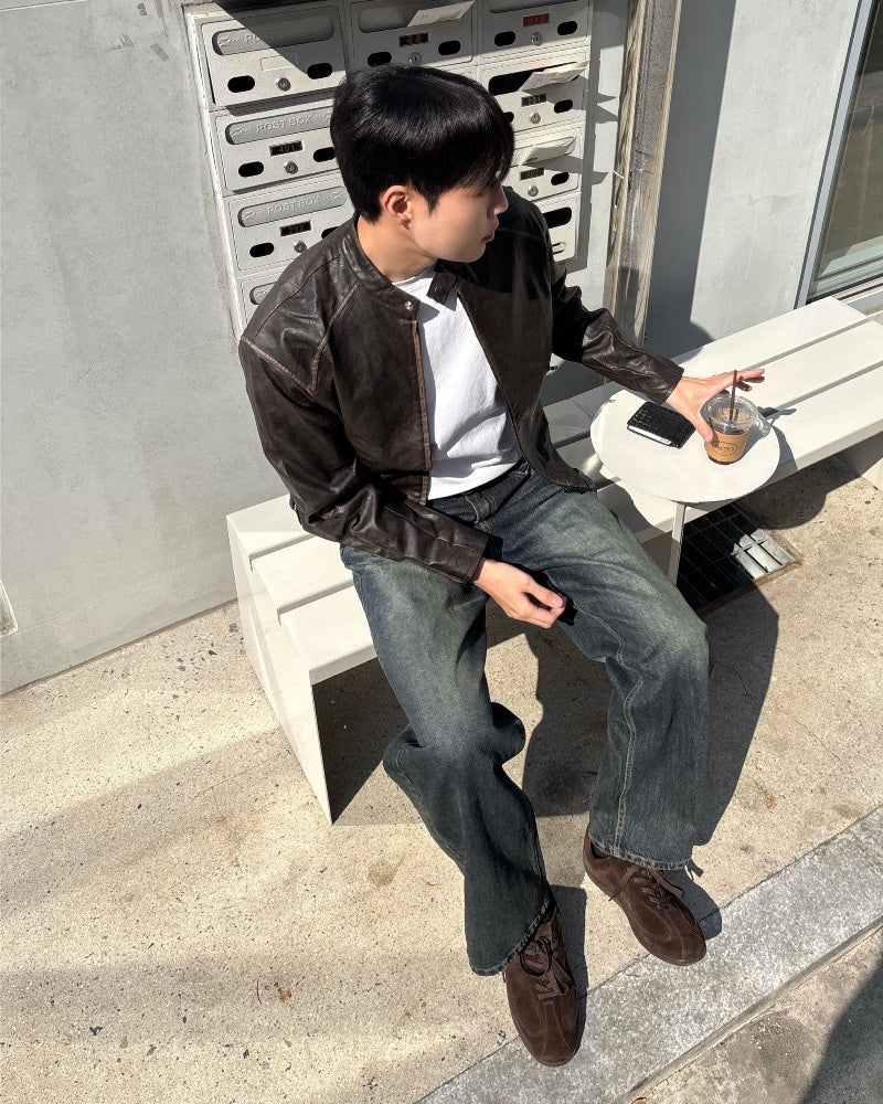 Vintage Racer Leather Jacket