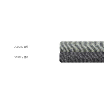 Frayed Twin-Line Wide Denim