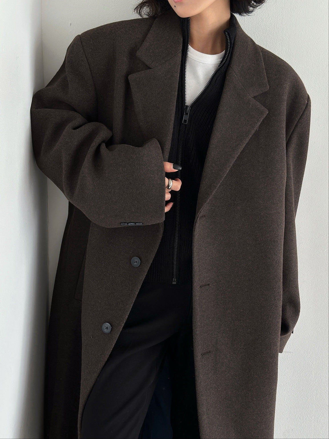 Overfit Wool Coat