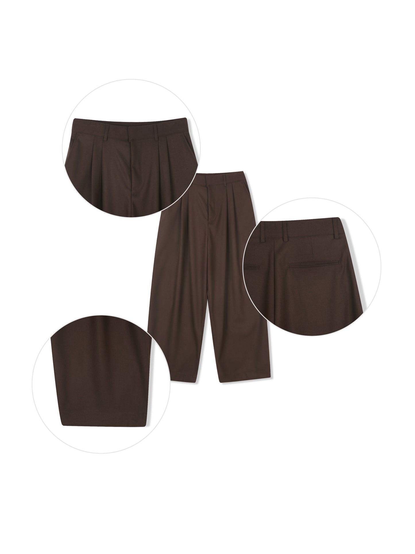 Tailored Wool Wide Slacks