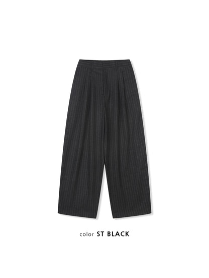 Tailored Wool Wide Slacks