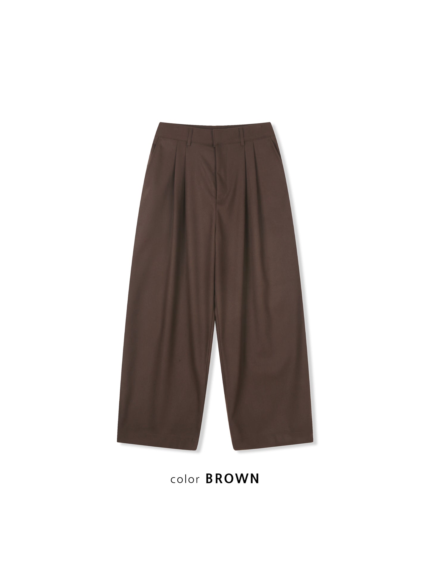 Tailored Wool Wide Slacks
