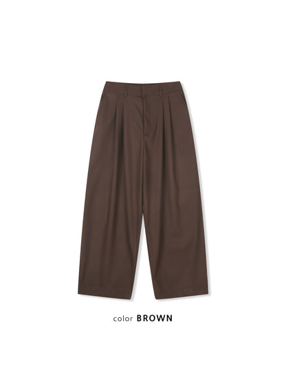 Tailored Wool Wide Slacks