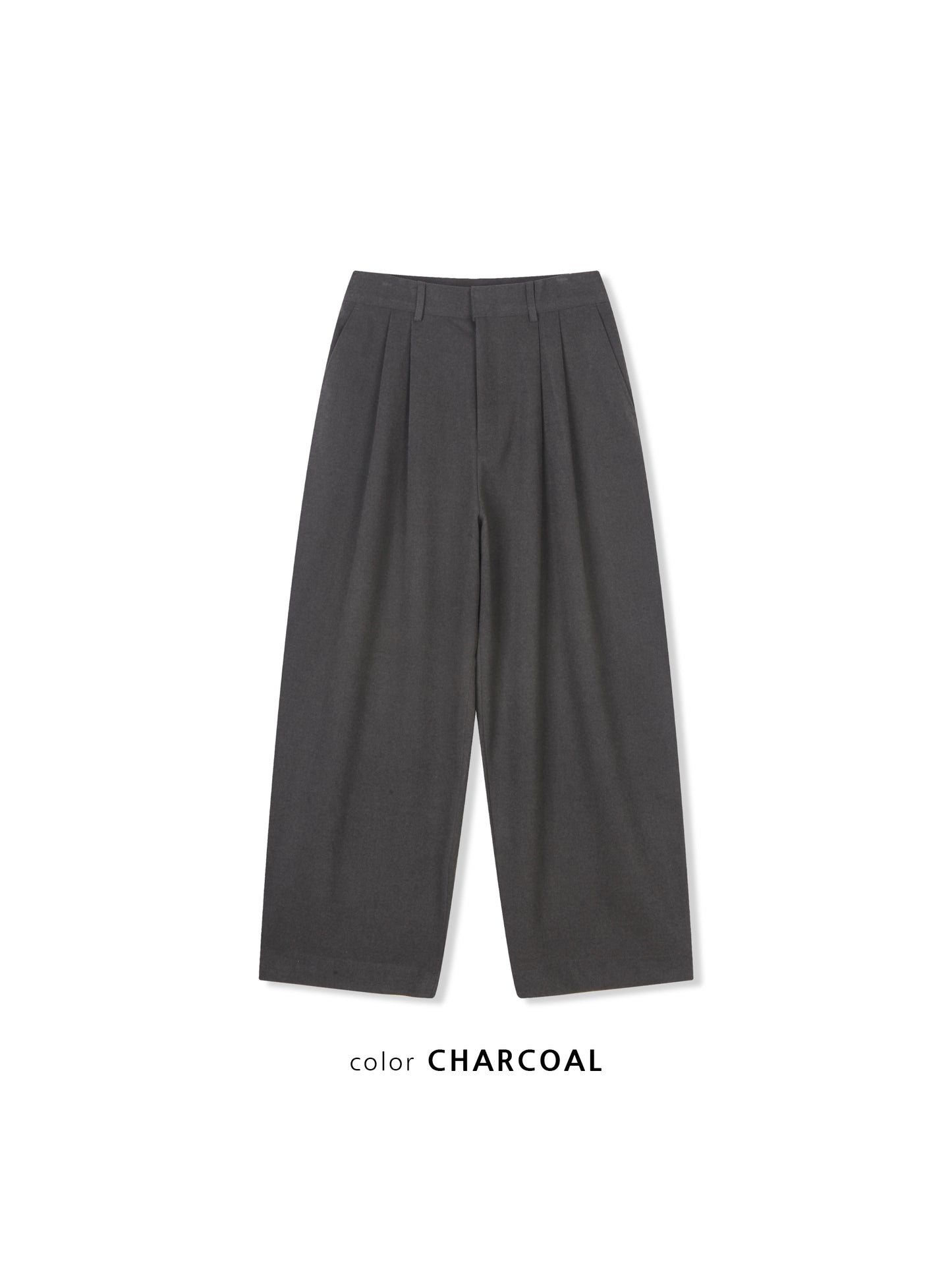 Tailored Wool Wide Slacks