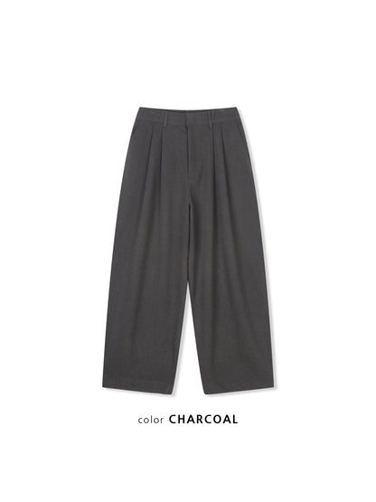 Tailored Wool Wide Slacks